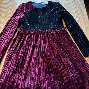 Unique Holiday Party Gala Girls Lome Kids (Türkiye) US Size 8-10 Burgundy Dress